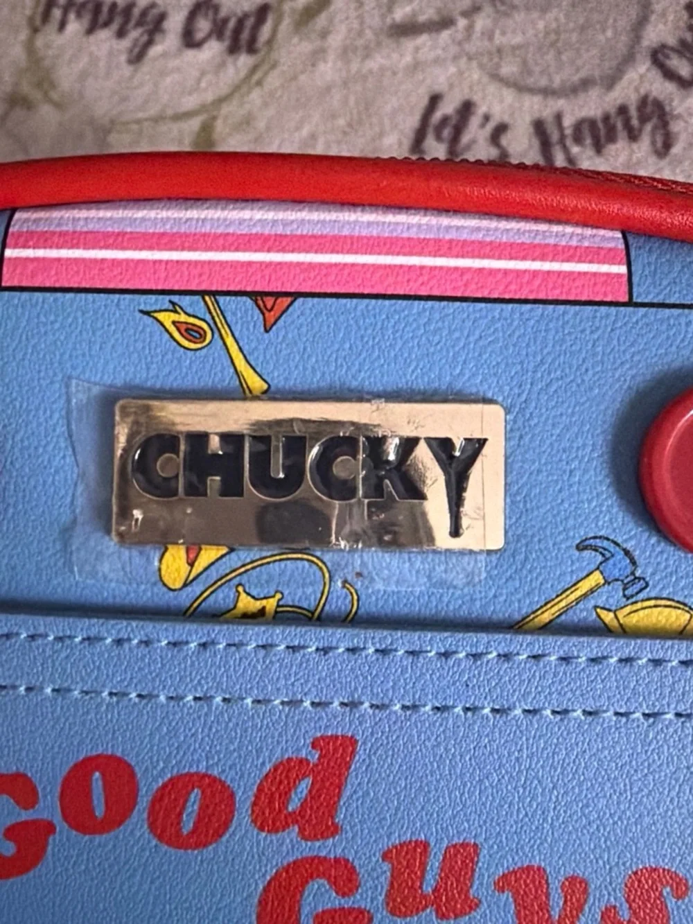 Chucky 'Good Guys' Blue Kids Backpack with Red Trim